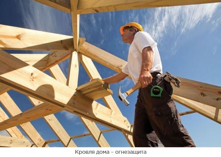 Огнезащита деревянных конструкций кровли